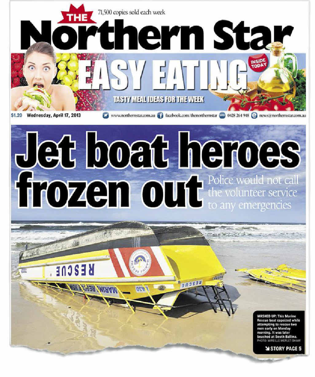 How the Northern Star reported the story. How the Northern Star reported the story.